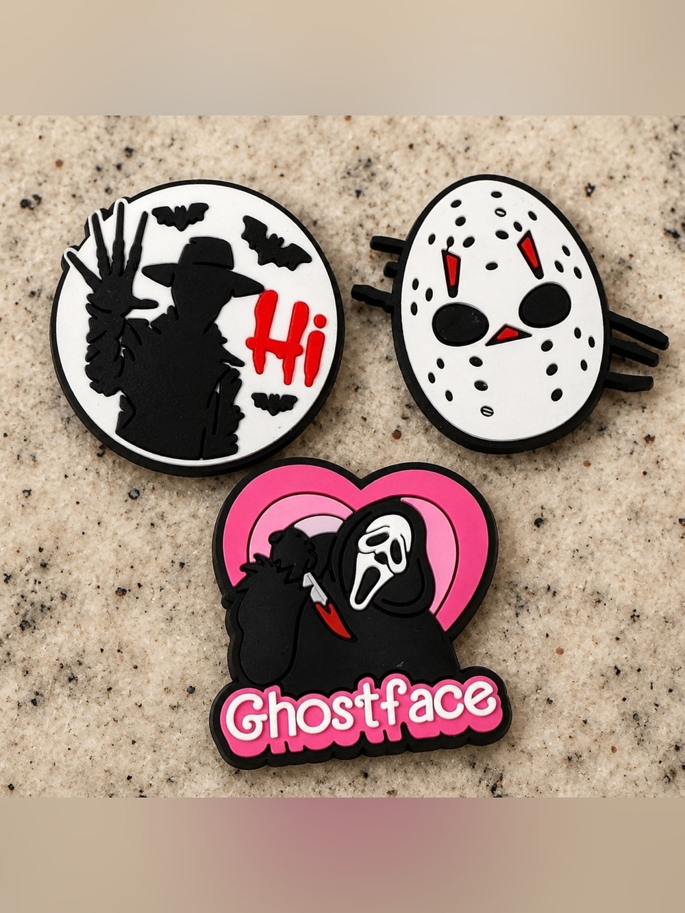 3pc CROCS Pink Ghostface Jibbitz Charm